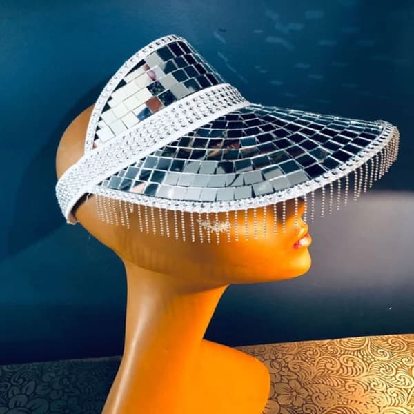 Disco Dekor Hatter Visir Caps SØLV silver