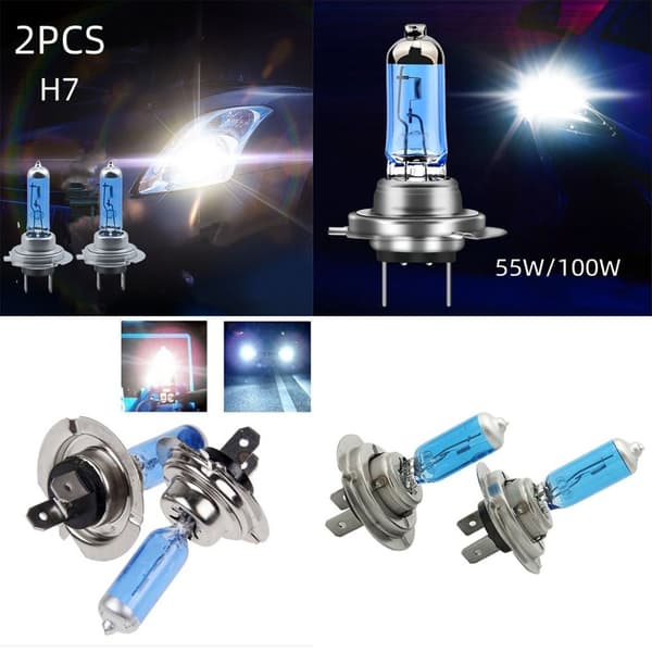 2 stk. Super Bright Platinum Halogenpære BLÅ 2 STK 2 STK Blue 2Pcs-2Pcs