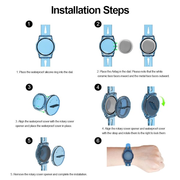 Barneklokkebånd Barne GPS-armbånd TRANSPARENT transparent