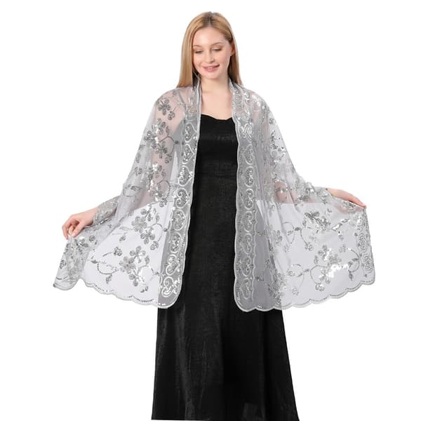 Aftenkjoler Sjal Dame Cape Wraps SØLV SØLV Silver