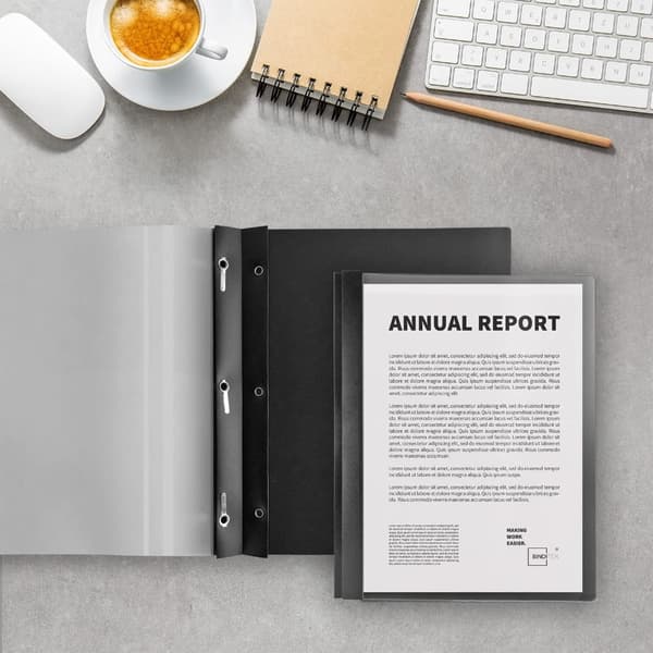10 pakke rapportomslag Rapportmappe bakomslag