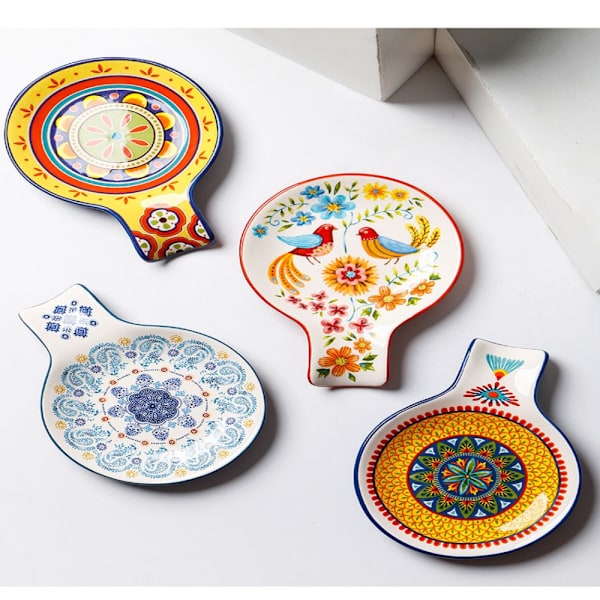 2 kpl Spoon Rest Eurooppalaistyylinen astiasto Lusikkamuotoinen välipala