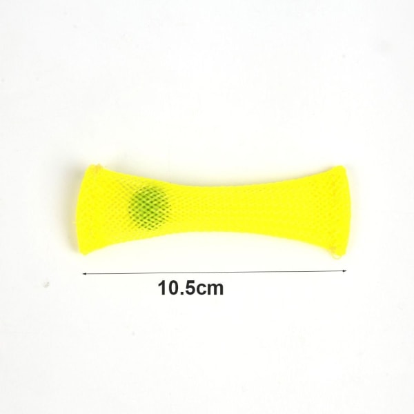 10 stk vævet mesh tube Marbles Fidget Legetøj GUL 10 STK 10 STK Yellow 10Pcs-10Pcs