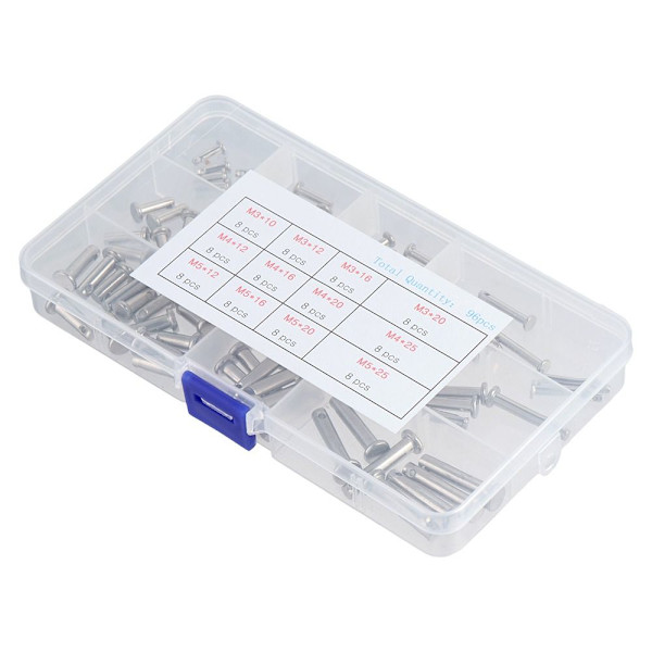 96stk Clevis Pins Steel Pin Sortiment Kit
