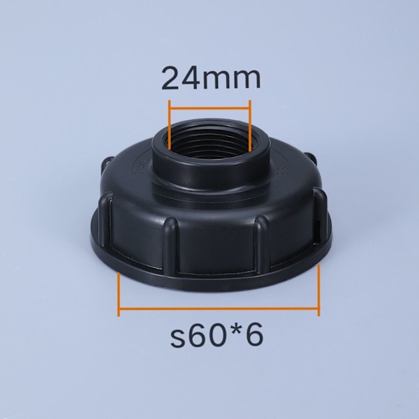 2STK IBC Tankfittings Gevinddæksel SORT 24MM black 24mm
