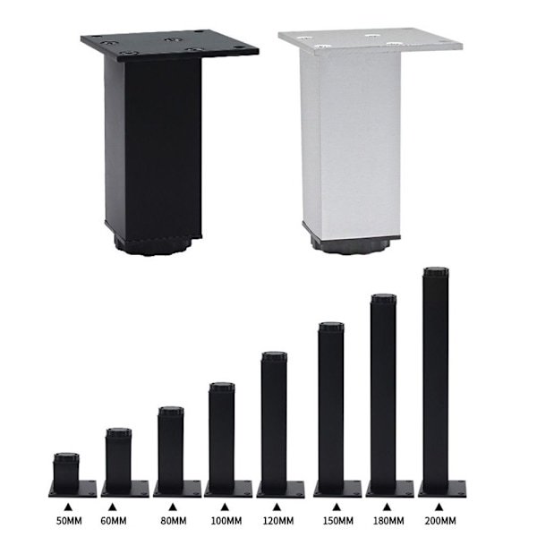 Huonekalut Pyörät Jalat MUSTA 8cm Black 8cm