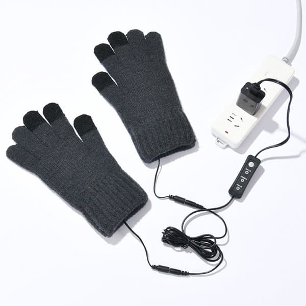 Uppvärmda Stickade Handskar SVARTA black