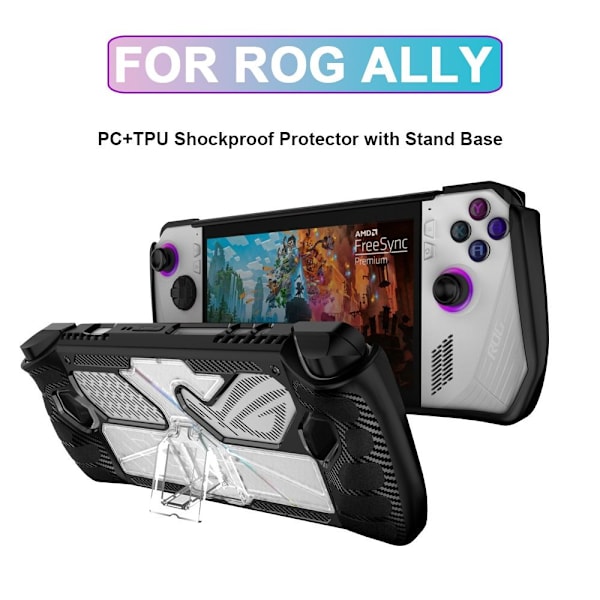 for ASUS ROG Ally Consoles Protective Case Protector Cover SVART&TRANSPARENT black&transparent