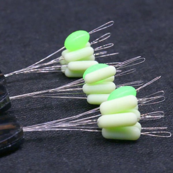 160 stk(20 grupper) Fiskebobberstopper gummibønne LBRIGHT Lbright green