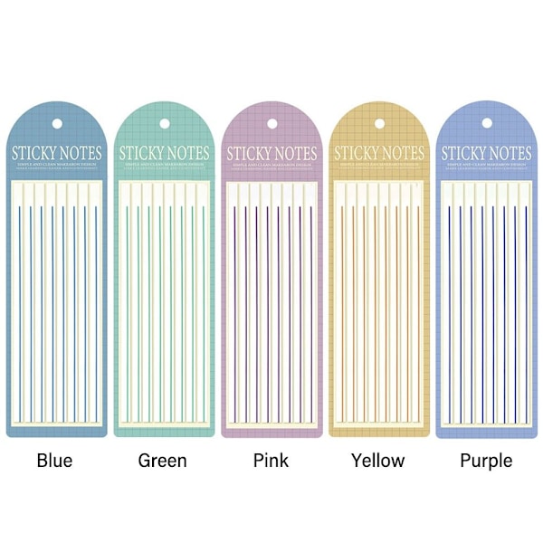 5 påse Sticky Notes Index Memo Pad GUL GUL Yellow