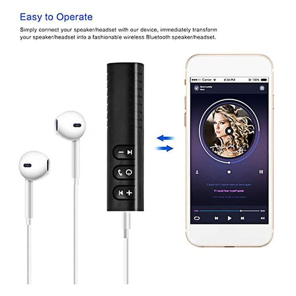 Bluetooth Mottaker Sender Adapter Audio Bluetooth Mottaker Black