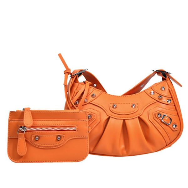 Rivet Skulderveske Crossbody Bag ORANGE Orange