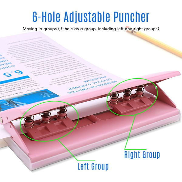 Papirkutter Justerbar Puncher HVIT White