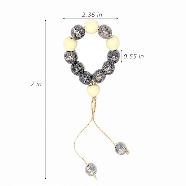 6 stk Træperler Servietringe Trækvast Servietring 6 STK 6 pcs