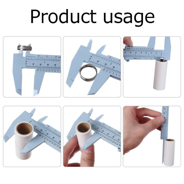 10 Pack Mini Caliper Vernier Caliper Dobbeltskala