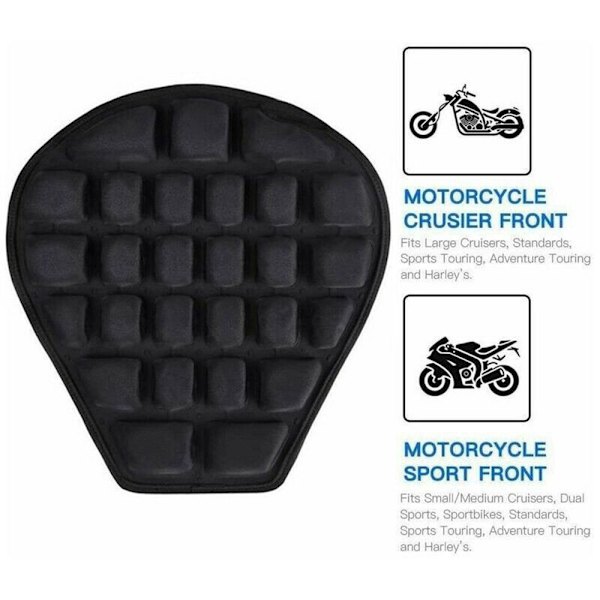 Motorcykel Sitsdyna Gel Sitsdyna Motorcykel Kudde Pad svart