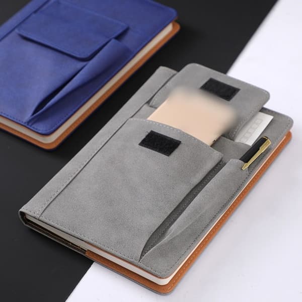 Grå läder Notebook Daily Premium Notebook Travel Journal