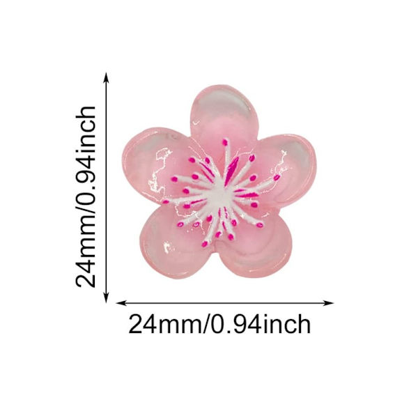 30 stk Resin Flower Flatback Beads DIY Craft Making