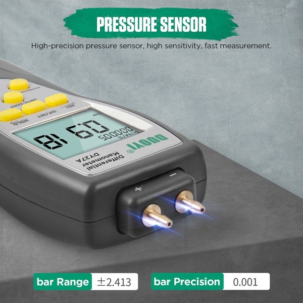 Manometer Digital Differensial Manometer Digitalt lufttrykk