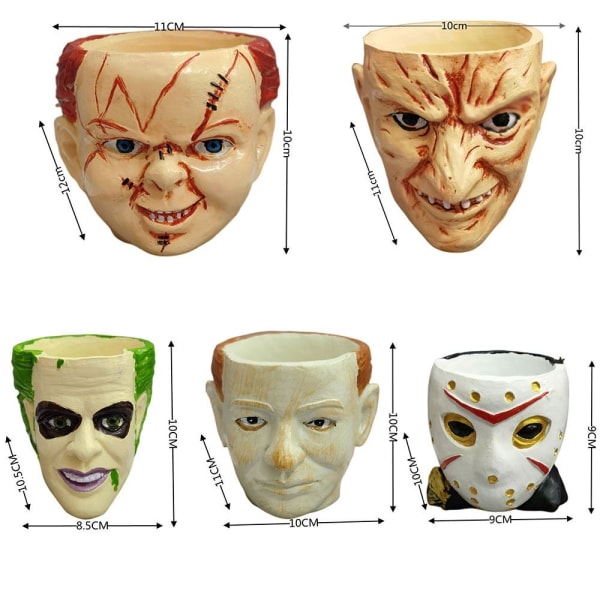 Klovn Face Flower Pot Horror Movie Plant Pots 2 2 2