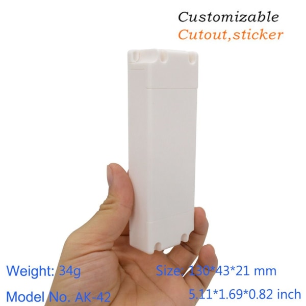 Elektronisk projektlåda Vattentät cover Projekt VIT 65X30MM White 65x30mm