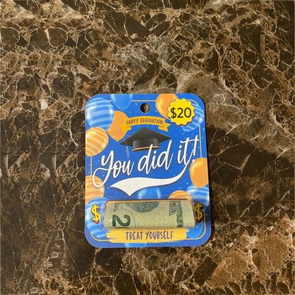 Gratulationskort med Money Clip Graduation Money Card 3 3 3