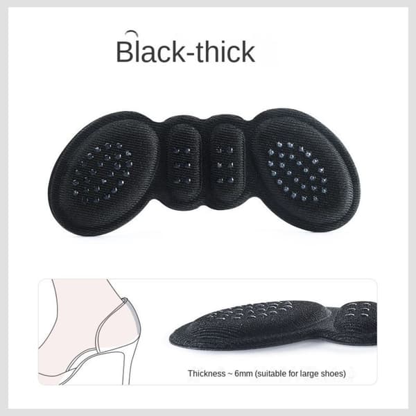 2 par Sko Indersål Højhælede puder SORT Black