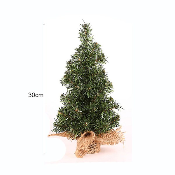 Miniature juletræer Mini Pine Tree Burlap Wood Base