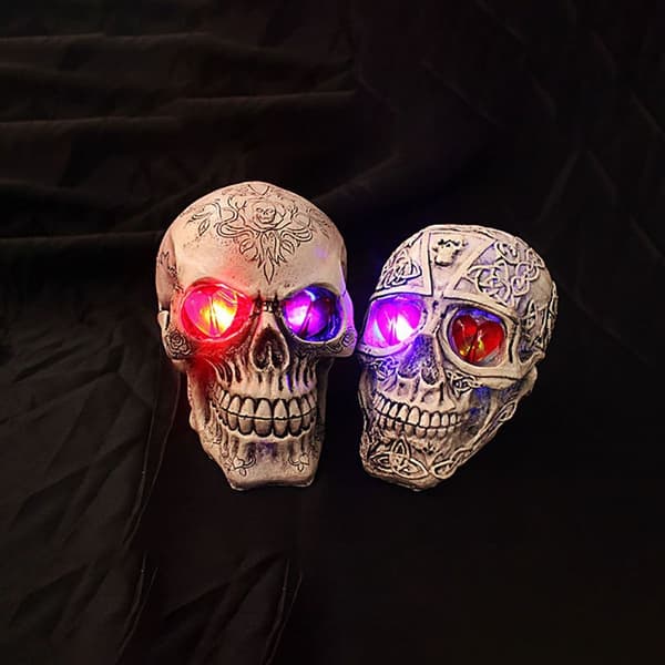 Halloween Skull Light Carving Skeleton Head 4 4 4