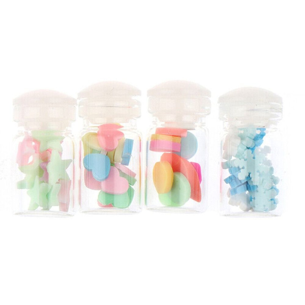 4 kpl/ set Dollhouse Candy Jar Nukkekodin sisustus VALKOINEN White