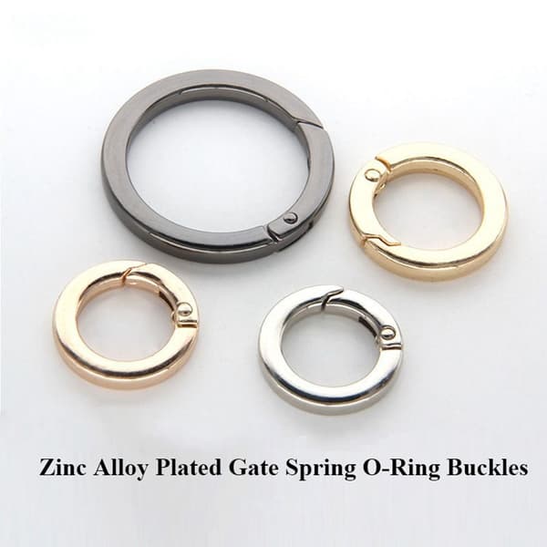 4 st Fjäder O-Ring Spännen Karbinhake SILVER 25MM Silver 25mm
