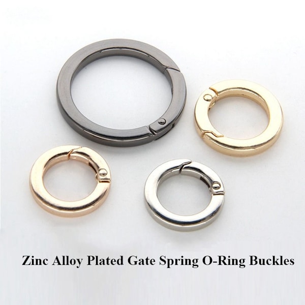 4stk Fjeder O-Ring Spænder Karabinhage SORT 32MM Black 32mm