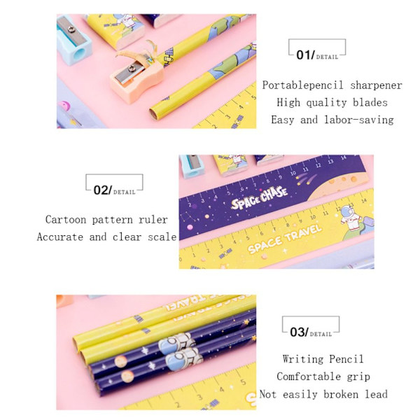 3 Set in pennlinjal GUL Yellow