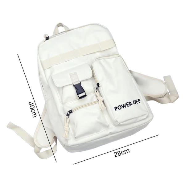 Canvasväska Skolväska VIT white