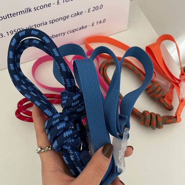 Nylonstrop skuldertaske strop BLÅ blue