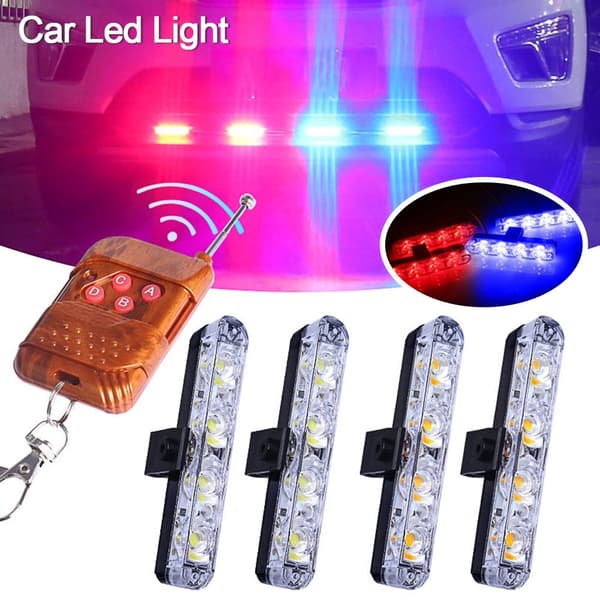 Bil Led lys Advarselslampe GUL yellow