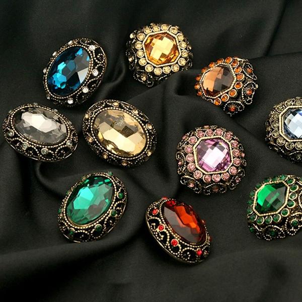 10 Stk Rhinestone Knapper Perle Hårnåle GRØN Green