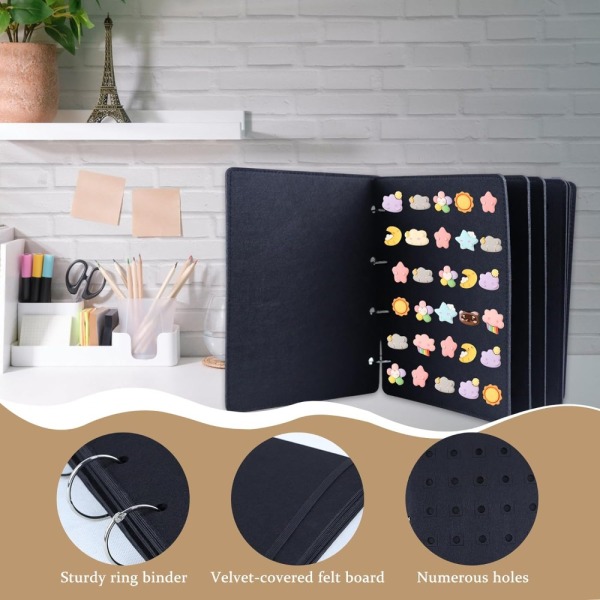 Pin Display Binder Emalje Pin Display Bog Sko Charms Organizer