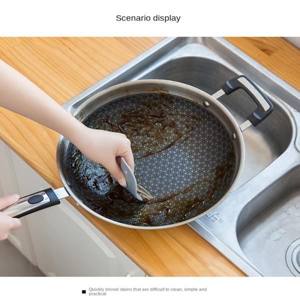 3PC Soft Scraper Køkken Gadget Sæt LYS GRÅ light grey