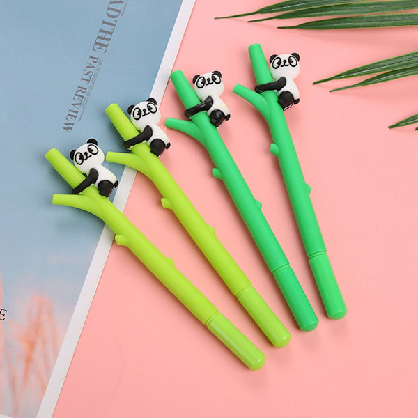 Tree Climbing Panda Gel Pen Sød Panda Animal Style Pen Sort