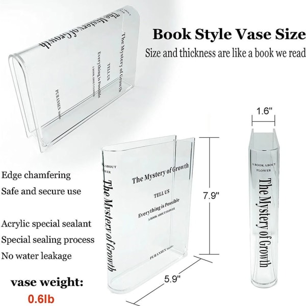 Ny Clear Book Vase Bogvaser BRUN BRUN