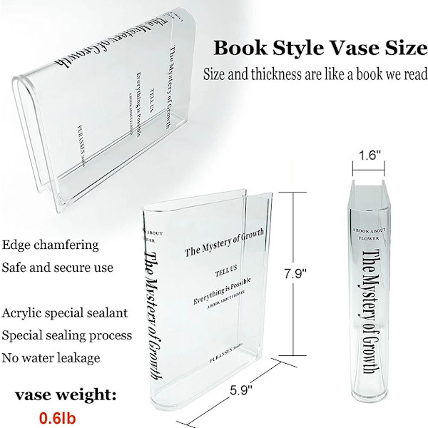 Ny Klar Bog Vase Bog Vaser TRANSPARENT TRANSPARENT