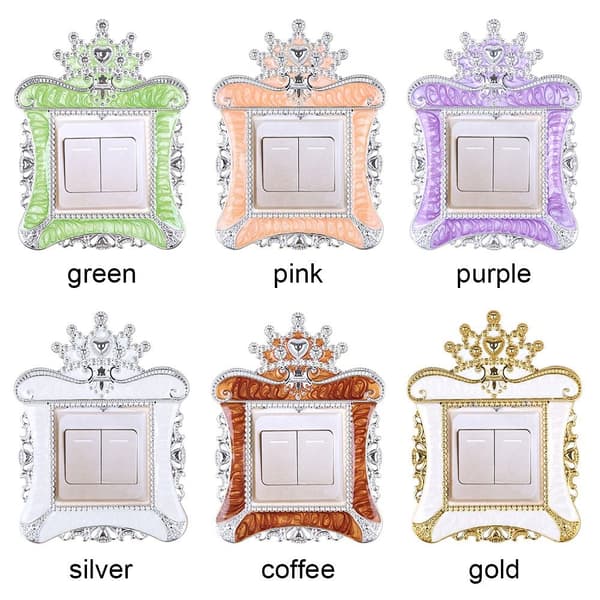 Enkel lysbryter Deksel Sokkel Surround Frame SØLV silver