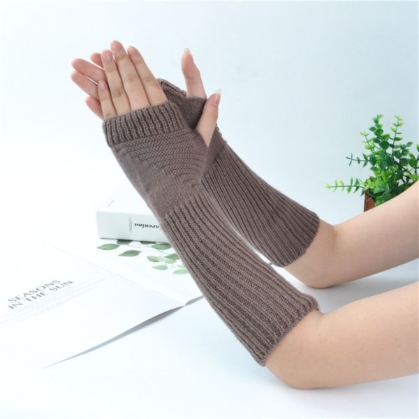 Fingerless Gloves False Sleeves GRAY grey