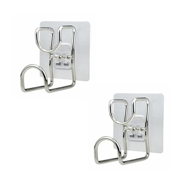 2st Krokar Hållare SILVER 2ST 2ST Silver 2Pcs-2Pcs