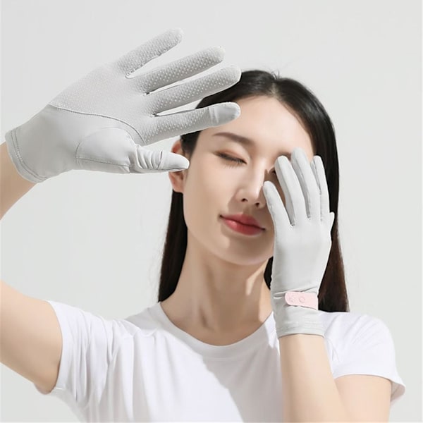 Ice Silk Gloves Sun Protection Gloves MUSTA black