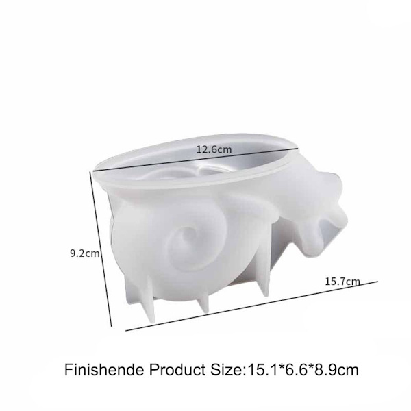 3D Snegle Silikone Form Ornament Form Kage Resin Form