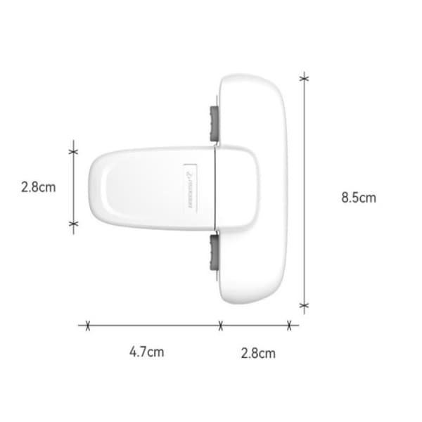 Kylskåpslås Skåpspänne GRÅT 2ST 2ST Grey 2PCS-2PCS