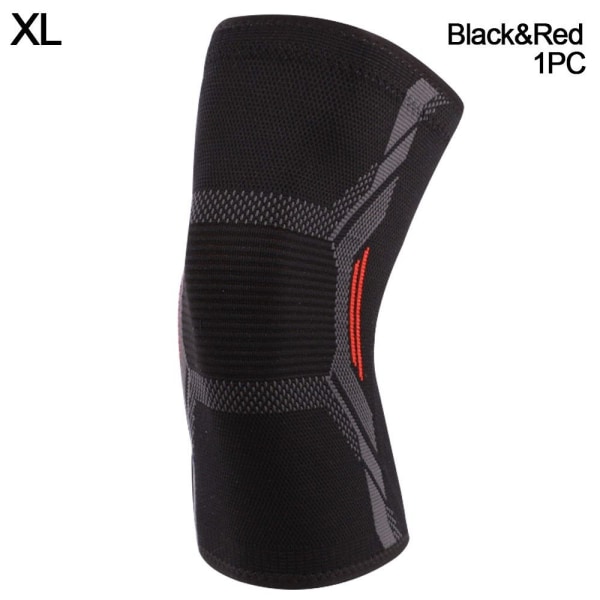 Sportsknebeskyttere Kompresjonsknestøtte SVART&RØD XLKNEPAD Black&Red XLKnee Pad-Knee Pad