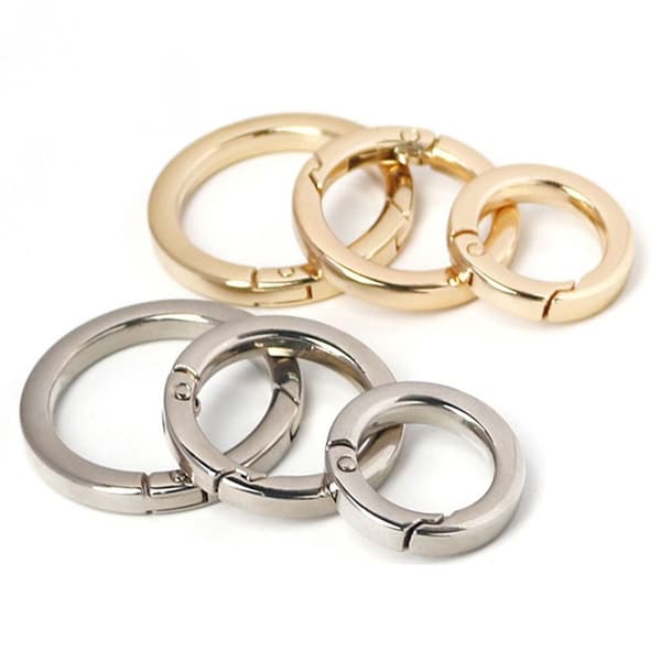 5st Fjäder O-ring Spännen Karbinhake Plånböcker Handväskor GULD 32MM Gold 32mm